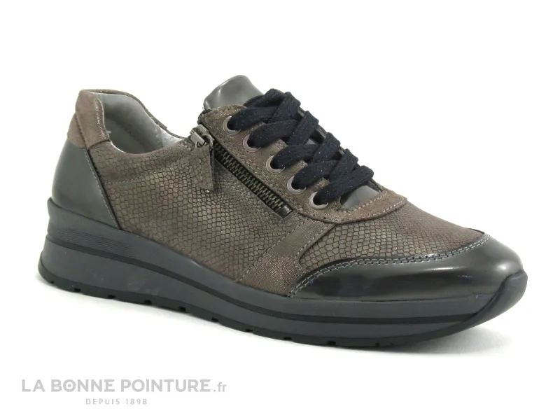 Achat chaussures ACO Femme Chaussure basse / Derby, vente ACO 8051 RUBY01 Pearl Grey Pearl - Zip - Chaussure basse Femme