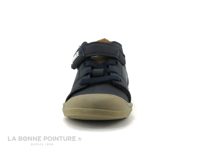 Achat chaussures Alma Planete Bébé Chaussure, vente Alma Planete FIBRINO Marine Camel - Chaussure premiers pas GARCON