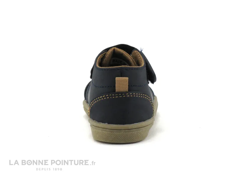 Achat chaussures Alma Planete Bébé Chaussure, vente Alma Planete FIBRINO Marine Camel - Chaussure premiers pas GARCON