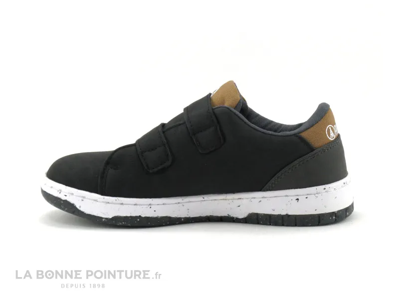 Achat chaussures Alma Planete Enfant Chaussure de ville, vente Alma Planete ZAKI Velcros - Noir - Camel - Basket enfant