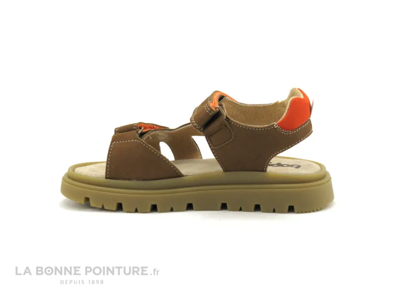 Achat chaussures Bopy Enfant Nu-pieds, vente Bopy EPIC Camel - Sandale enfant avec brides velcro