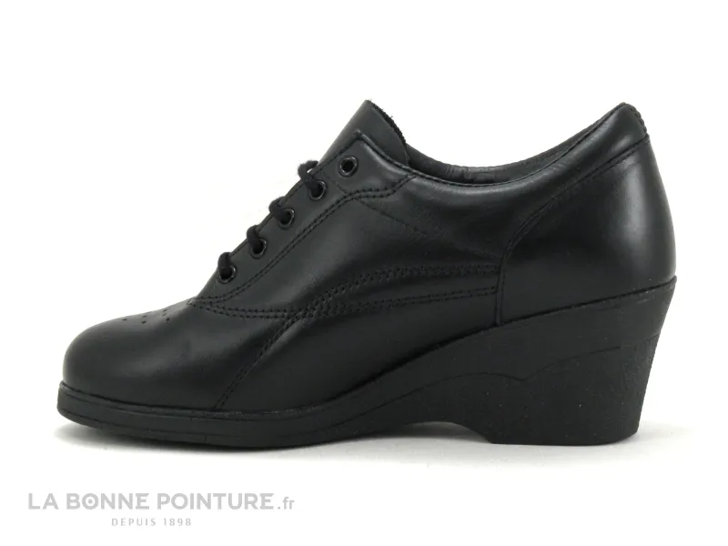 Achat chaussures Bopy Femme Chaussure basse / Derby, vente Bopy LUCIE Noir - Chaussure compensee