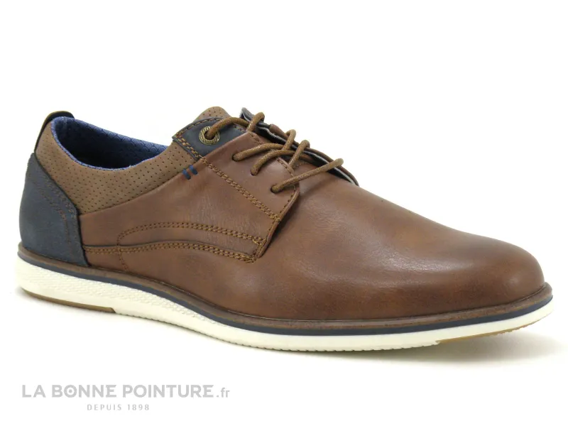 Achat chaussures Broker and Co Homme Ville / Travail, vente Broker and Co 2806 S24-6 Cognac Marine - Derby Homme