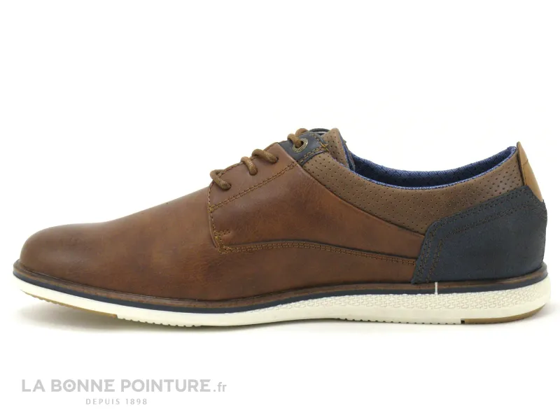 Achat chaussures Broker and Co Homme Ville / Travail, vente Broker and Co 2806 S24-6 Cognac Marine - Derby Homme