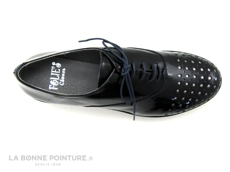 Achat chaussures Folie's Femme Chaussure basse / Derby, vente Folies BIJOU - Bleu marine combi - Chaussure Richelieu