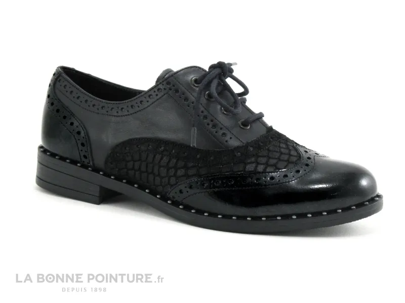 Achat chaussures Geo Reino Femme Chaussure basse / Derby, vente Geo Reino Evolution EKIABE - Noir - Chaussure derby Femme