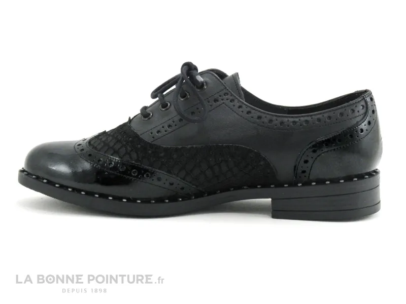 Achat chaussures Geo Reino Femme Chaussure basse / Derby, vente Geo Reino Evolution EKIABE - Noir - Chaussure derby Femme