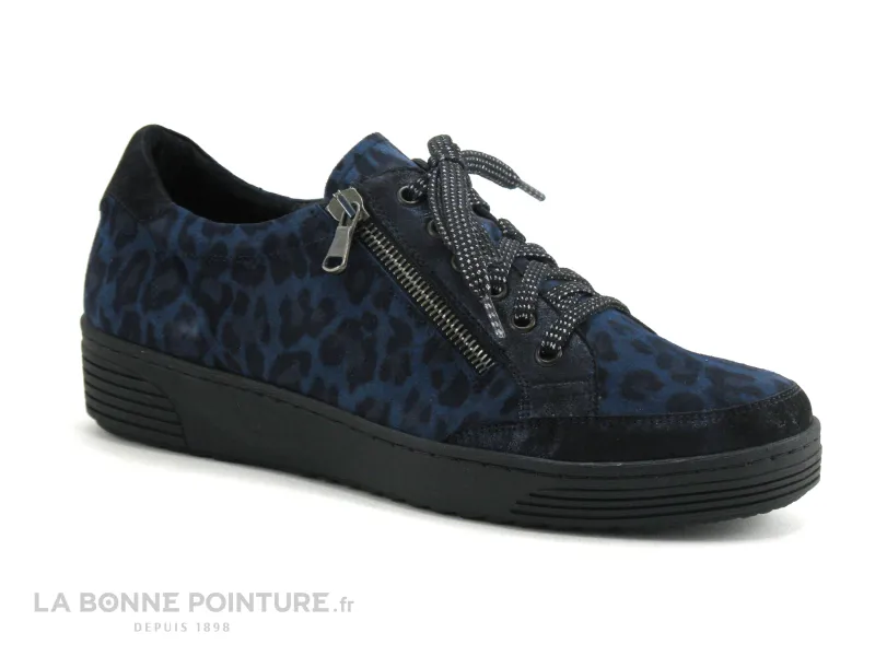 Achat chaussures Geo Reino Femme Chaussure basse / Derby, vente Geo Reino Evolution TELADOI Bleu marine Leopard - Chaussure bass