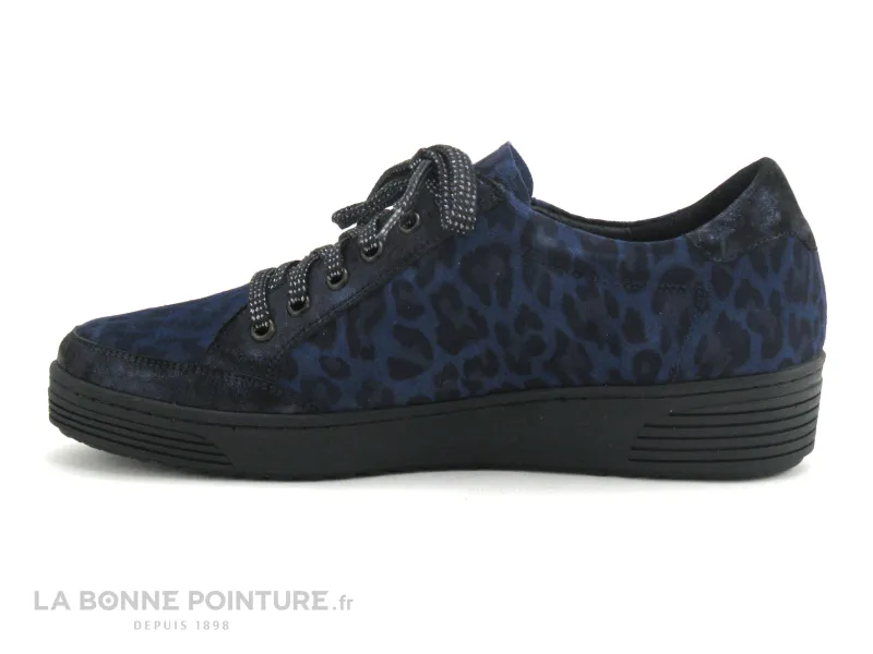 Achat chaussures Geo Reino Femme Chaussure basse / Derby, vente Geo Reino Evolution TELADOI Bleu marine Leopard - Chaussure bass