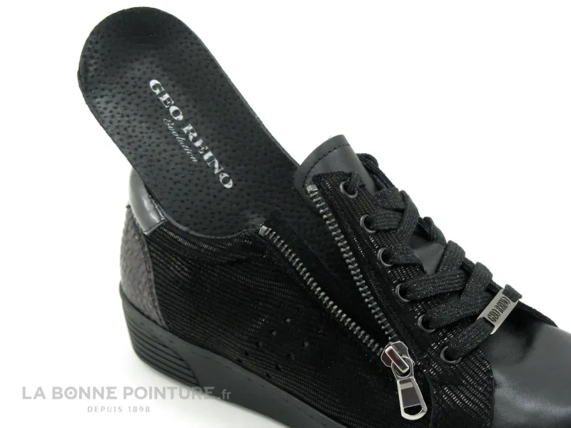 Achat chaussures Geo Reino Femme Chaussure basse / Derby, vente Geo Reino TELIBOU Noir - Chaussure basse Femme avec zip