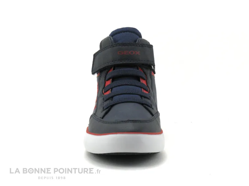 Achat chaussures Geox Enfant Botte et Bottillon, vente Geox J165CB GISLI Navy Red - Basket montante GARCON