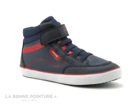 Achat chaussures Geox Enfant Botte et Bottillon, vente Geox J165CB GISLI Navy Red - Basket montante GARCON