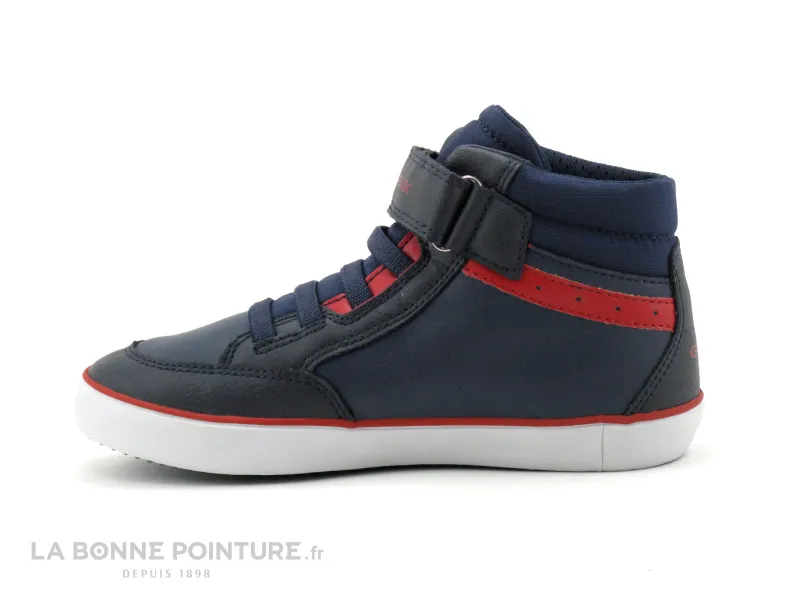 Achat chaussures Geox Enfant Botte et Bottillon, vente Geox J165CB GISLI Navy Red - Basket montante GARCON