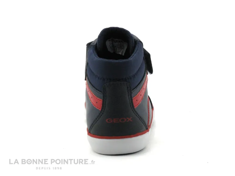 Achat chaussures Geox Enfant Botte et Bottillon, vente Geox J165CB GISLI Navy Red - Basket montante GARCON