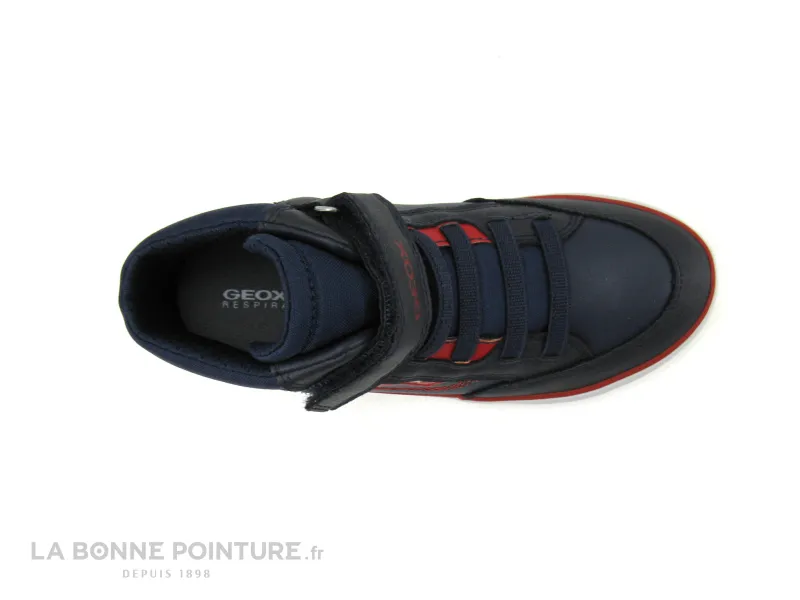 Achat chaussures Geox Enfant Botte et Bottillon, vente Geox J165CB GISLI Navy Red - Basket montante GARCON