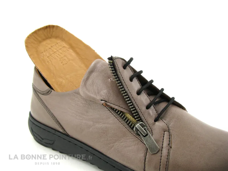 Achat chaussures Karyoka Femme Chaussure basse / Derby, vente Karyoka DETOUR Taupe - Chaussure basse beige taupe - zip