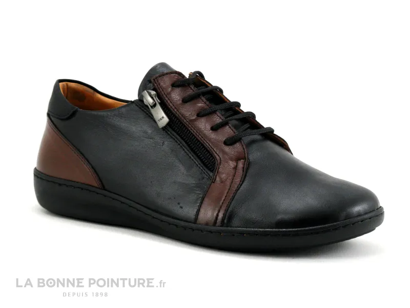 Achat chaussures Karyoka Femme Chaussure basse / Derby, vente Karyoka ENLACE Noir - Marron - Derby Femme