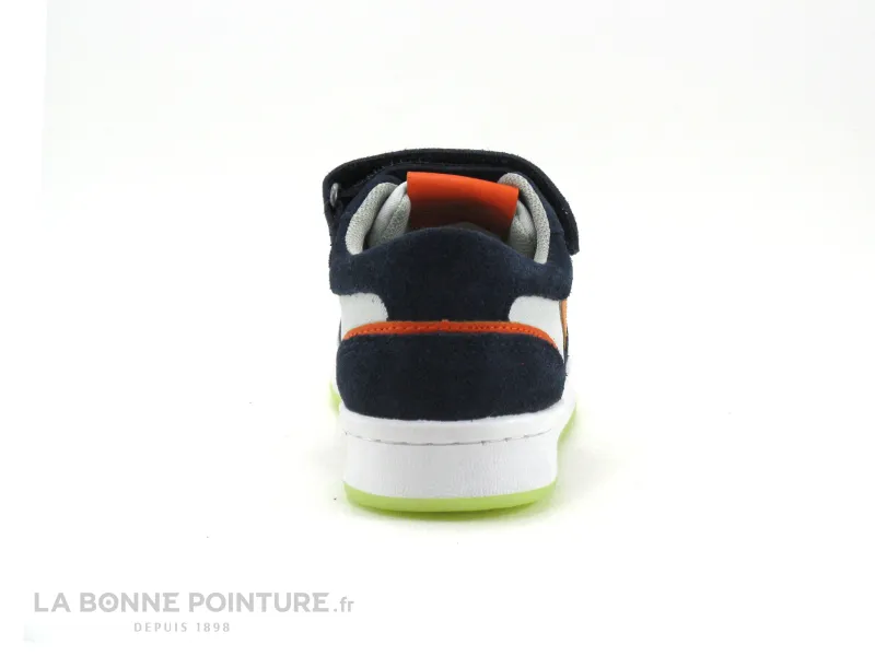 Achat chaussures Kickers Bébé Chaussure, vente Kickers BISKUIT Marine Gris Orange - Basket mode BEBE