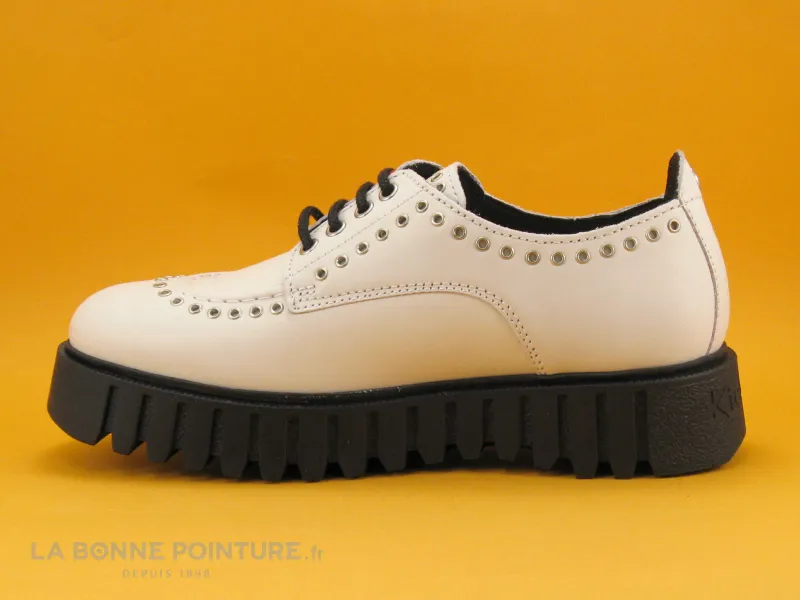 Achat chaussures Kickers Femme Chaussure basse / Derby, vente Kickers KICK FAMOUS Blanc - 910604-50-3 - Chaussure Femme