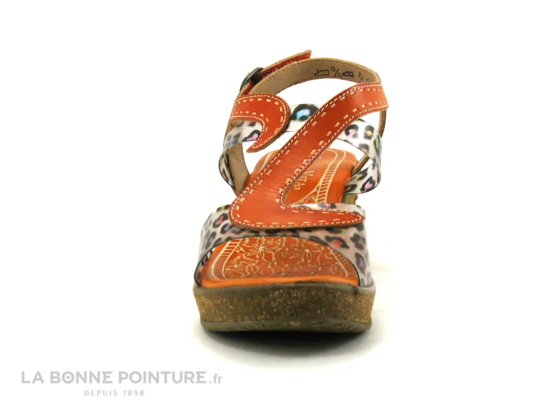 Achat chaussures Laura Vita Femme Sandale et Nu-pieds, vente Laura Vita HACKEO 06 Orange - Transparent - Nu-pieds compense