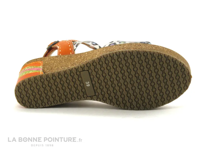 Achat chaussures Laura Vita Femme Sandale et Nu-pieds, vente Laura Vita HACKEO 06 Orange - Transparent - Nu-pieds compense