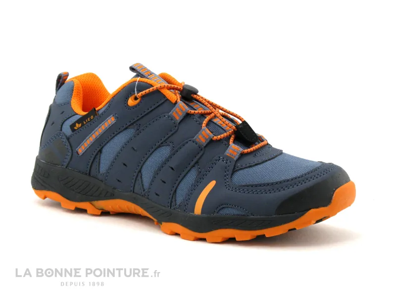 Achat chaussures LICO Junior Sport, vente Lico FREMONT marine orange - 420236 - Basket sport