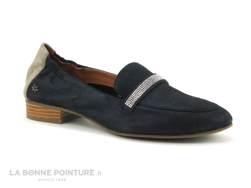 Achat chaussures MamZelle Femme Chaussure basse / Derby, vente MamZelle ZAVON Seta navy Poudre etain - Mocassin Femme