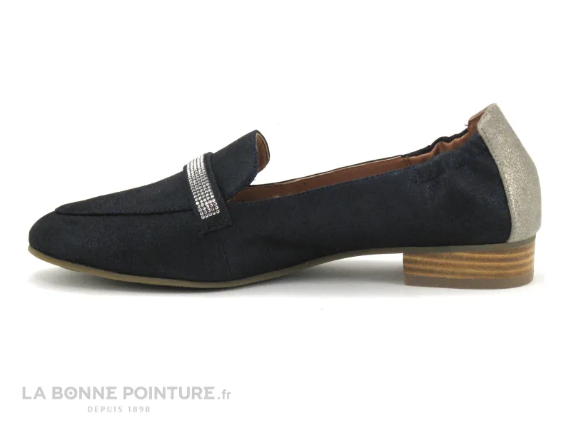 Achat chaussures MamZelle Femme Chaussure basse / Derby, vente MamZelle ZAVON Seta navy Poudre etain - Mocassin Femme