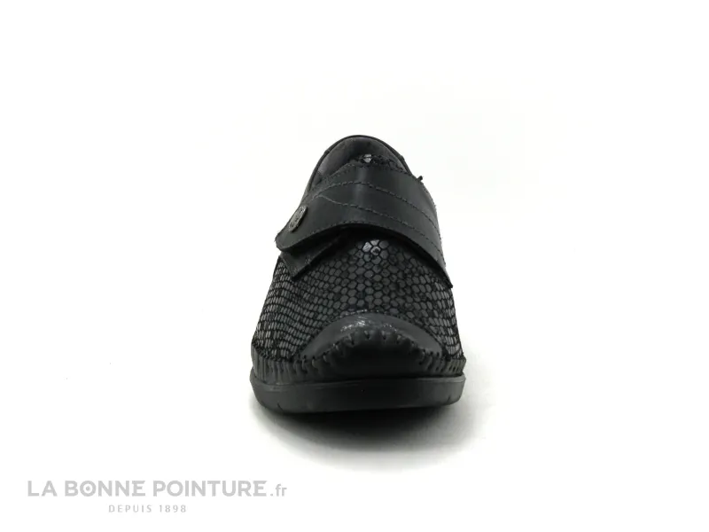 Achat chaussures Moran's Femme Chaussure basse / Derby, vente Morans KAPOLINE Noir - Chaussure compensee Femme - Bride velc