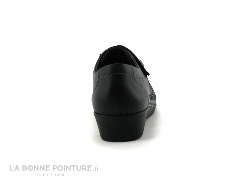 Achat chaussures Moran's Femme Chaussure basse / Derby, vente Morans KAPOLINE Noir - Chaussure compensee Femme - Bride velc