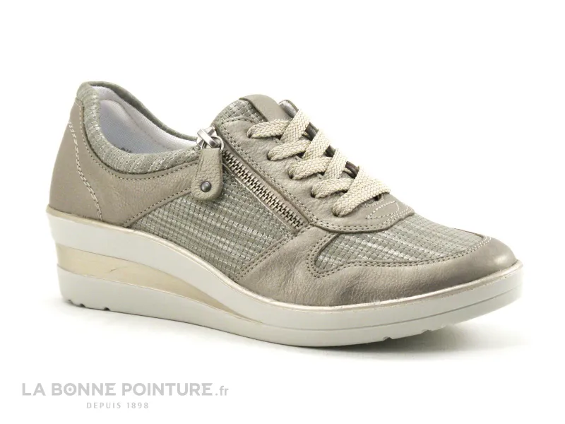 Achat chaussures Remonte Femme Chaussure basse / Derby, vente Remonte R7213-91 Beige - Basket talon compense Femme