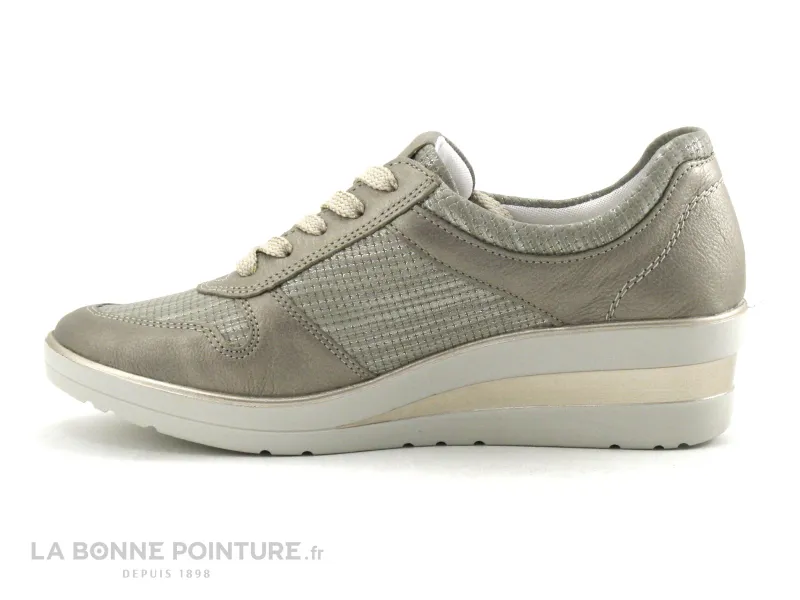 Achat chaussures Remonte Femme Chaussure basse / Derby, vente Remonte R7213-91 Beige - Basket talon compense Femme