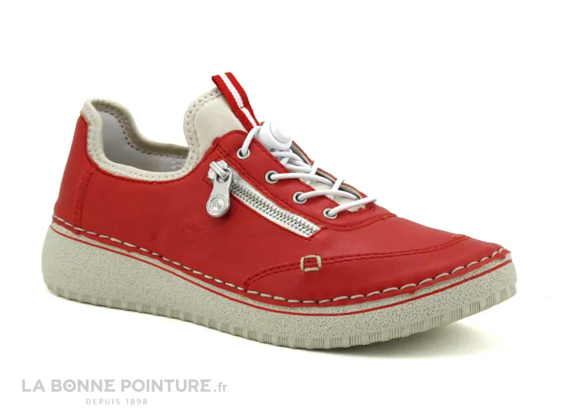 Achat chaussures Rieker Femme Chaussure basse / Derby, vente Rieker 50962-33 red - Chaussure slip-on Femme rouge