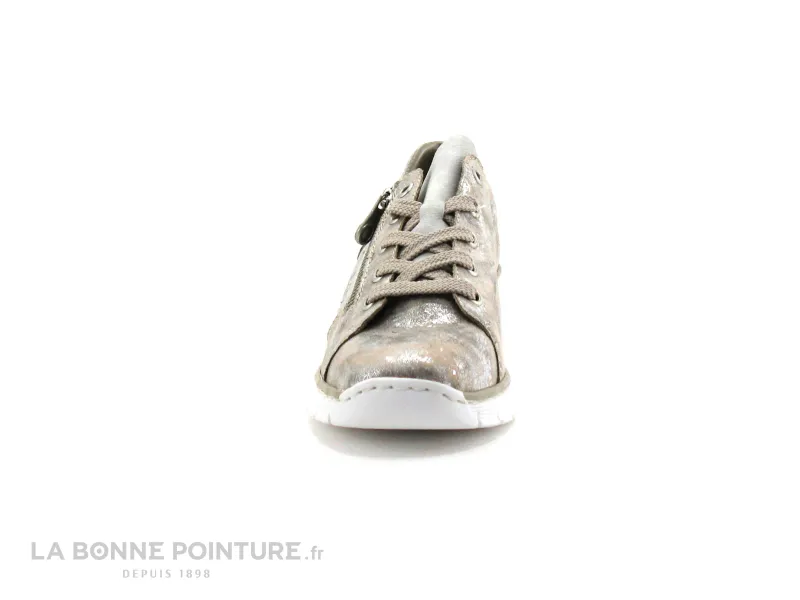 Achat chaussures Rieker Femme Chaussure basse / Derby, vente Rieker 53715-90 - Gris - Rose metallic - Basket mode Femme