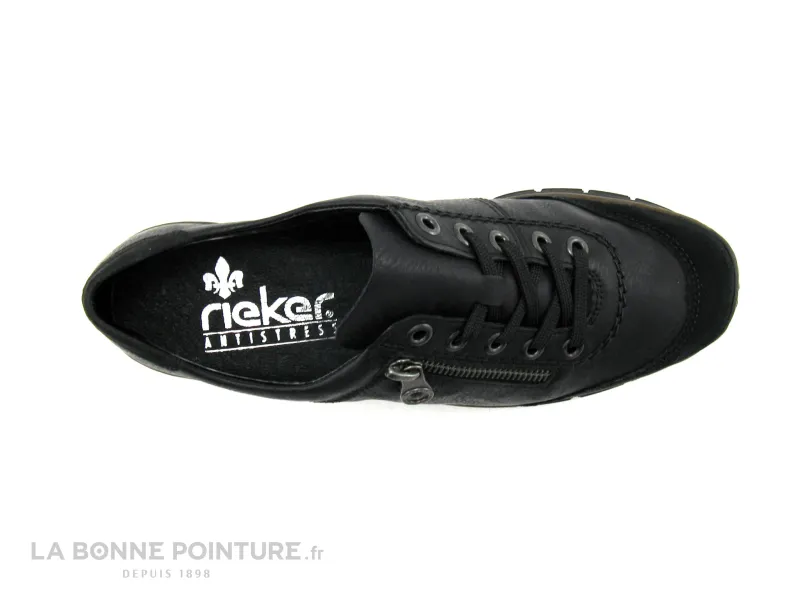 Achat chaussures Rieker Femme Chaussure basse / Derby, vente Rieker 53721-00 - Noir - Chaussure compensee lacet