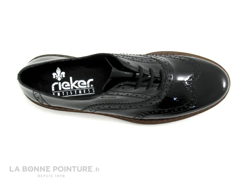 Achat chaussures Rieker Femme Chaussure basse / Derby, vente Rieker 54812-00 Noir verni - Chaussure derby Femme