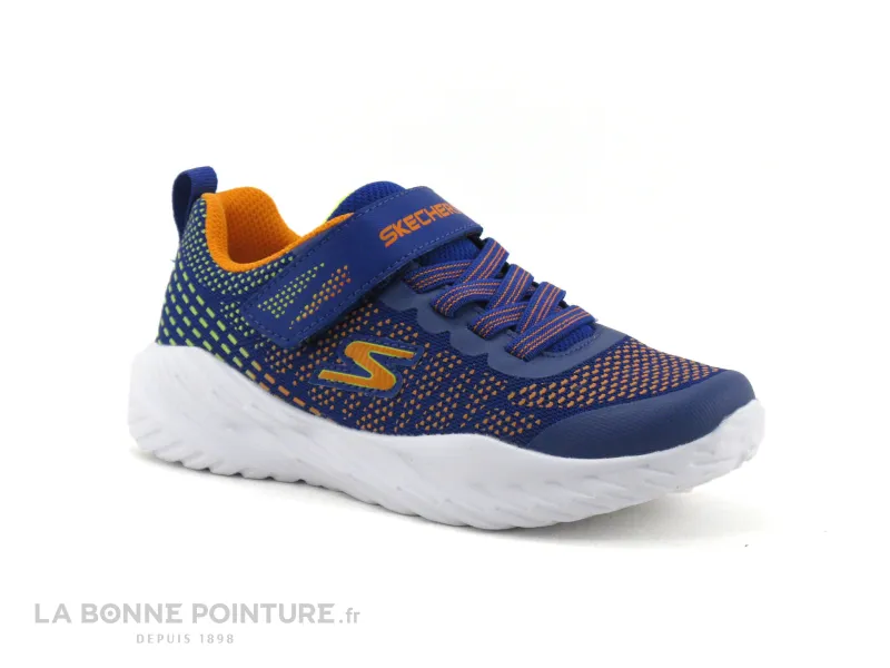 Achat chaussures Skechers Enfant Basket, vente Skechers 403753L Nitro sprint - Bleu Orange - Basket GARCON