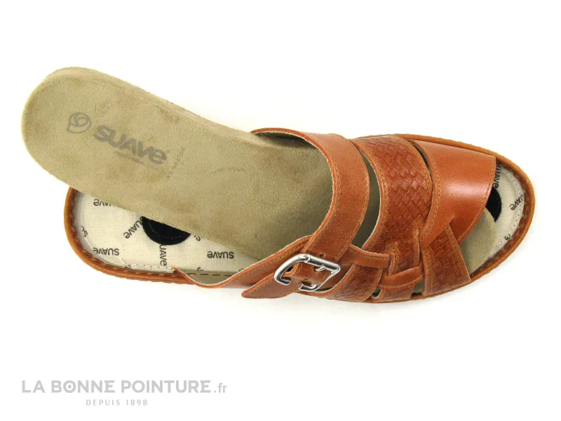 Achat chaussures Suave Femme Mule, vente Suave MYKONOS 14510ET Carrot - Mule confort Femme cuir orange