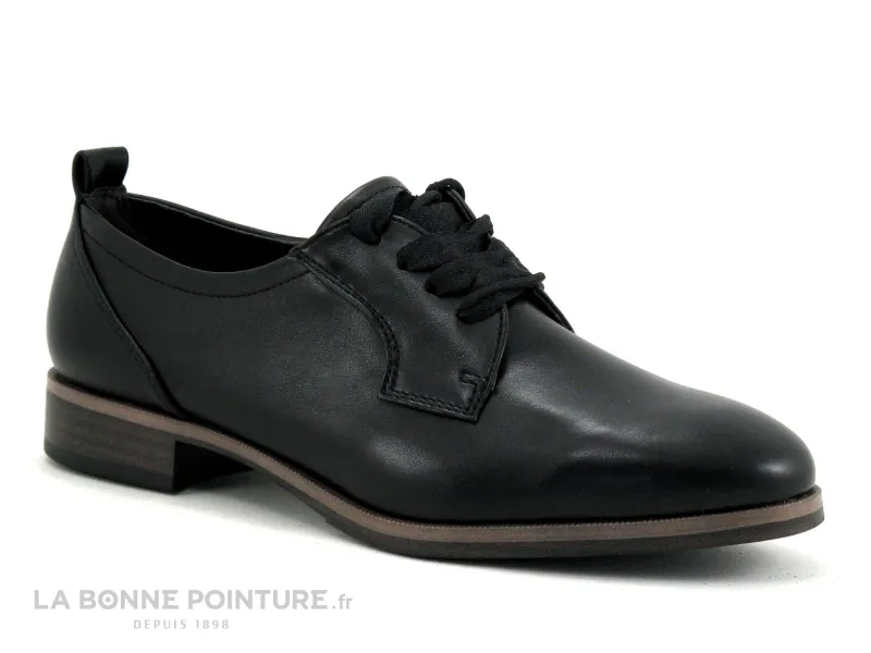 Achat chaussures Tamaris Femme Chaussure basse / Derby, vente Tamaris 1-23204-41 Black matt - Chaussure derby noire - Femme