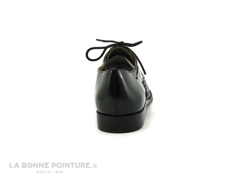 Achat chaussures The Divine Factory Femme Chaussure basse / Derby, vente The Divine Factory QL3806  Verni Noir - Prince Galles n