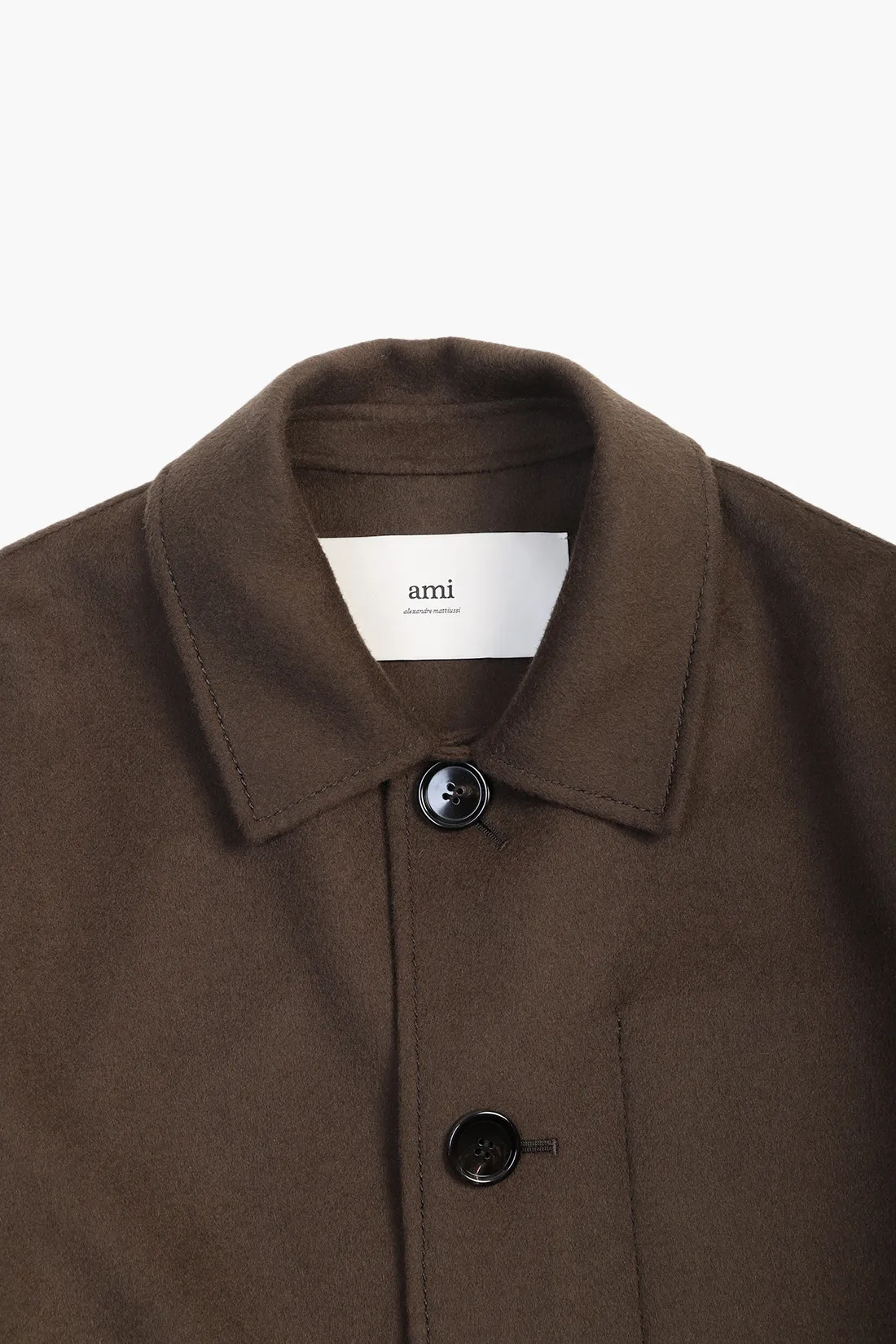 Ami Blouson boxy boutonne Dark coffee - GRADUATE STORE