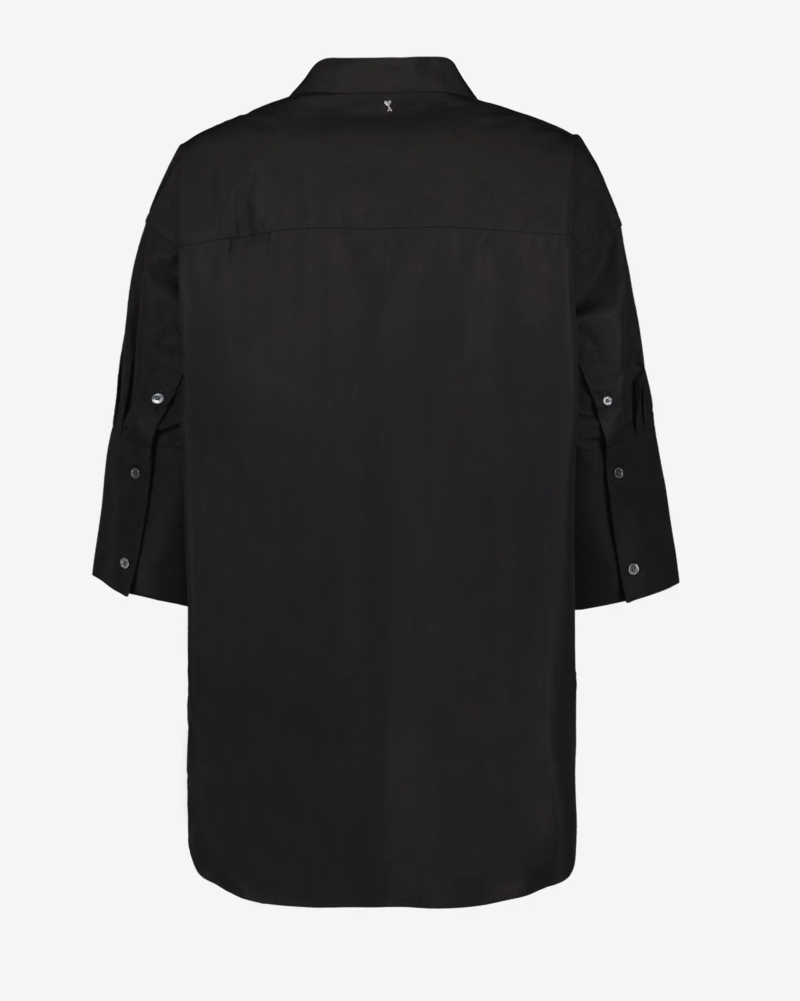 AMI PARIS Chemise Oversize En Coton Noir