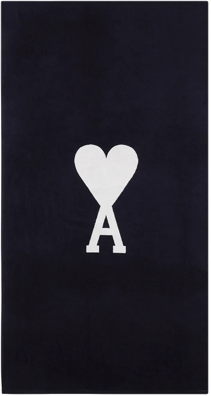   AMI Paris  Navy & White Ami de Cœur Beach Towel