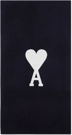   AMI Paris  Navy & White Ami de Cœur Beach Towel