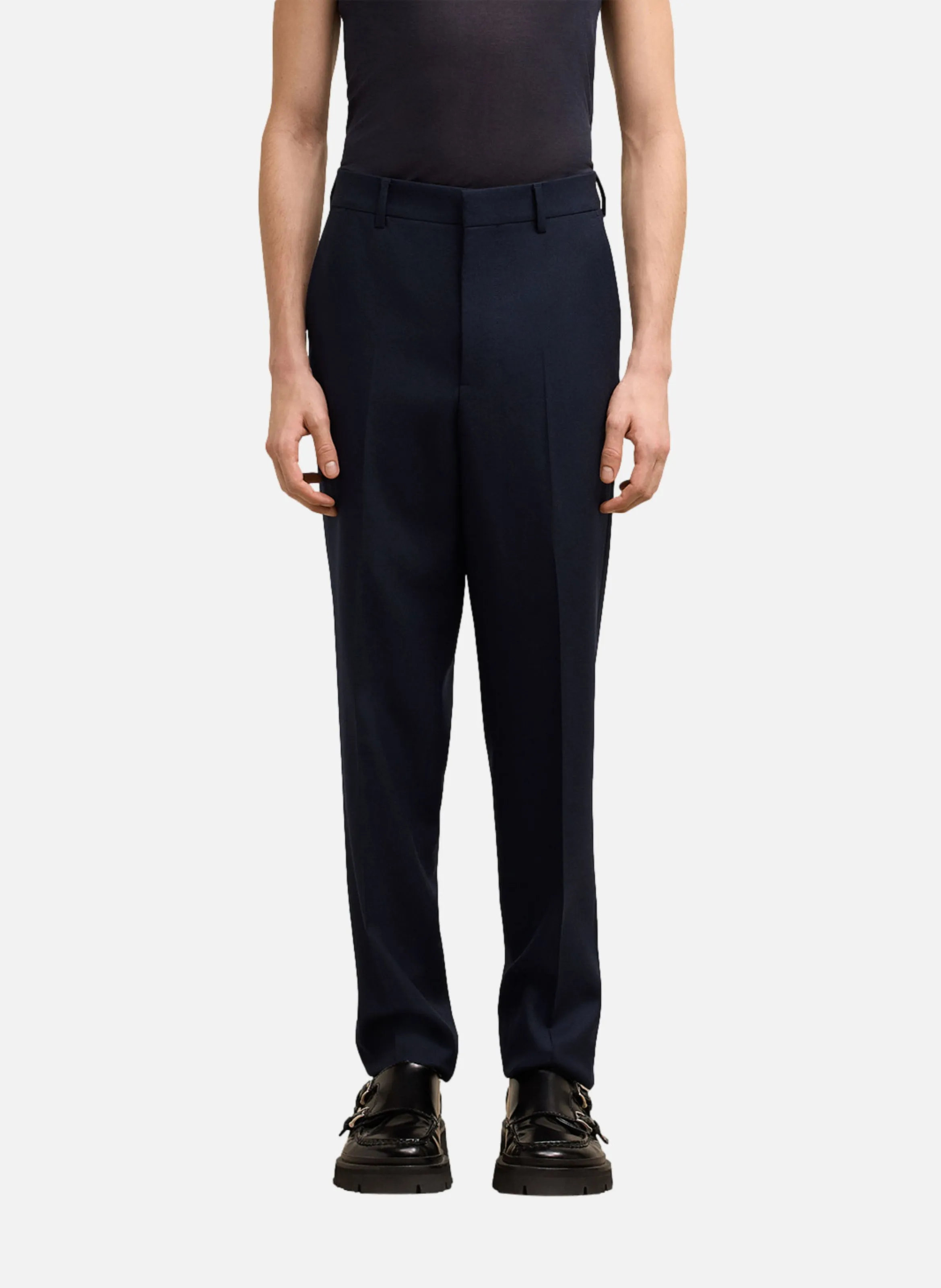 AMI PARIS  Pantalon cigarette - Bleu