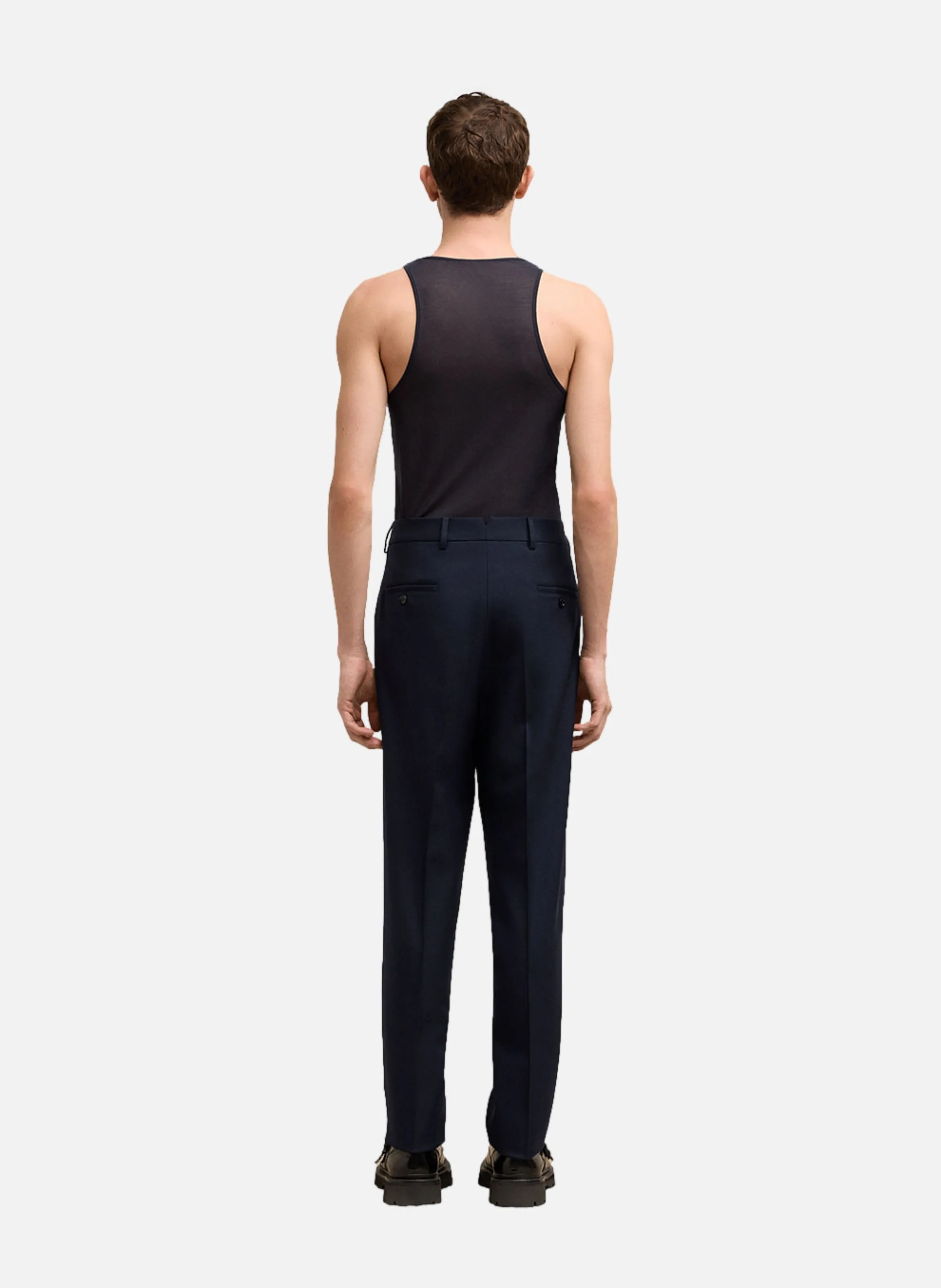 AMI PARIS  Pantalon cigarette - Bleu