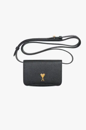 Ami Paris paris strap card Black/vibrated brass - GRADUATE STORE