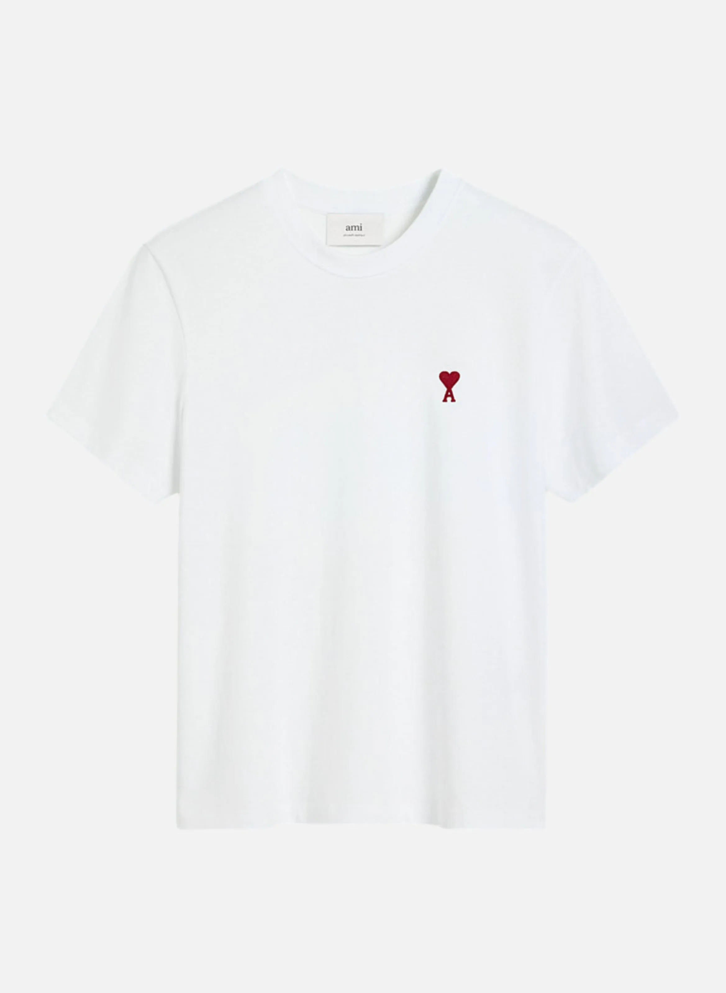 AMI PARIS  T-shirt ami de coeur rouge unisexe - Blanc