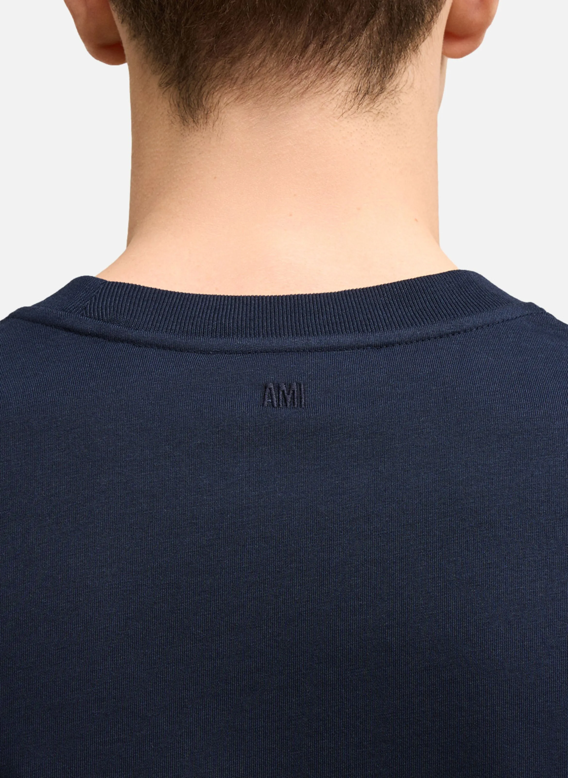 AMI PARIS  T-shirt manches longues ami de coeur rouge unisexe - Bleu