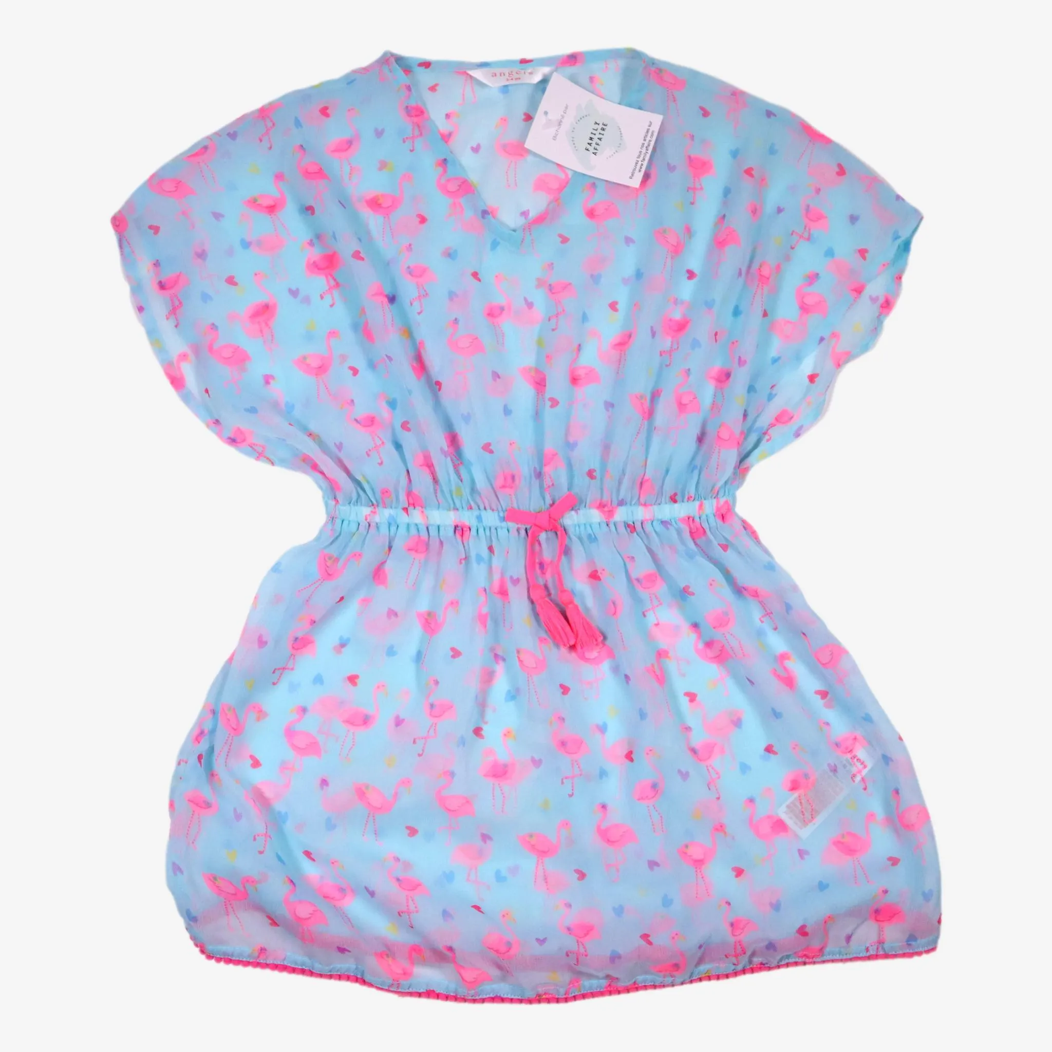 ANGELS 3/4 ans Robe de plage flamands roses